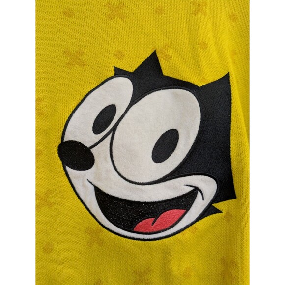 Universal Studios Felix The Cat Sweater Women's Size M Yellow - Picture 2 of 13